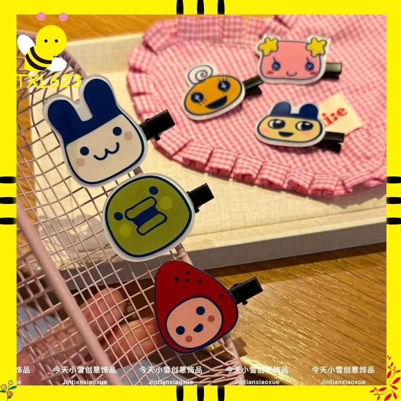 Tech Hair Accessories - 다마고치 시리즈 헤어핀 만화 덕빌 클립