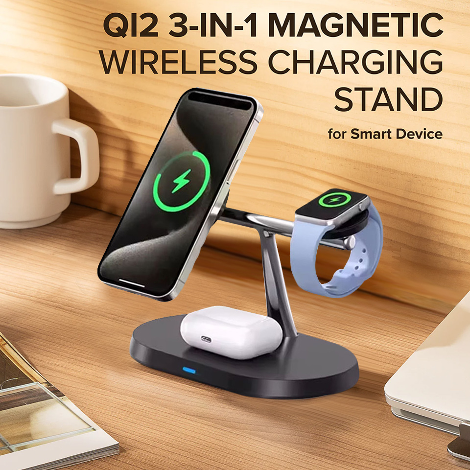 Wireless Charger 3 In 1 - 맥세이프 아이폰 17/16/15/14 프로 맥스 애플워치