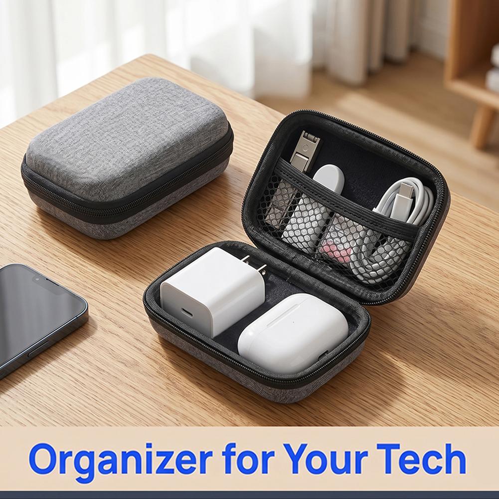 Cable Organizer Bag - 비즈니스 헤드폰 가방 휴대용 지퍼 이어폰