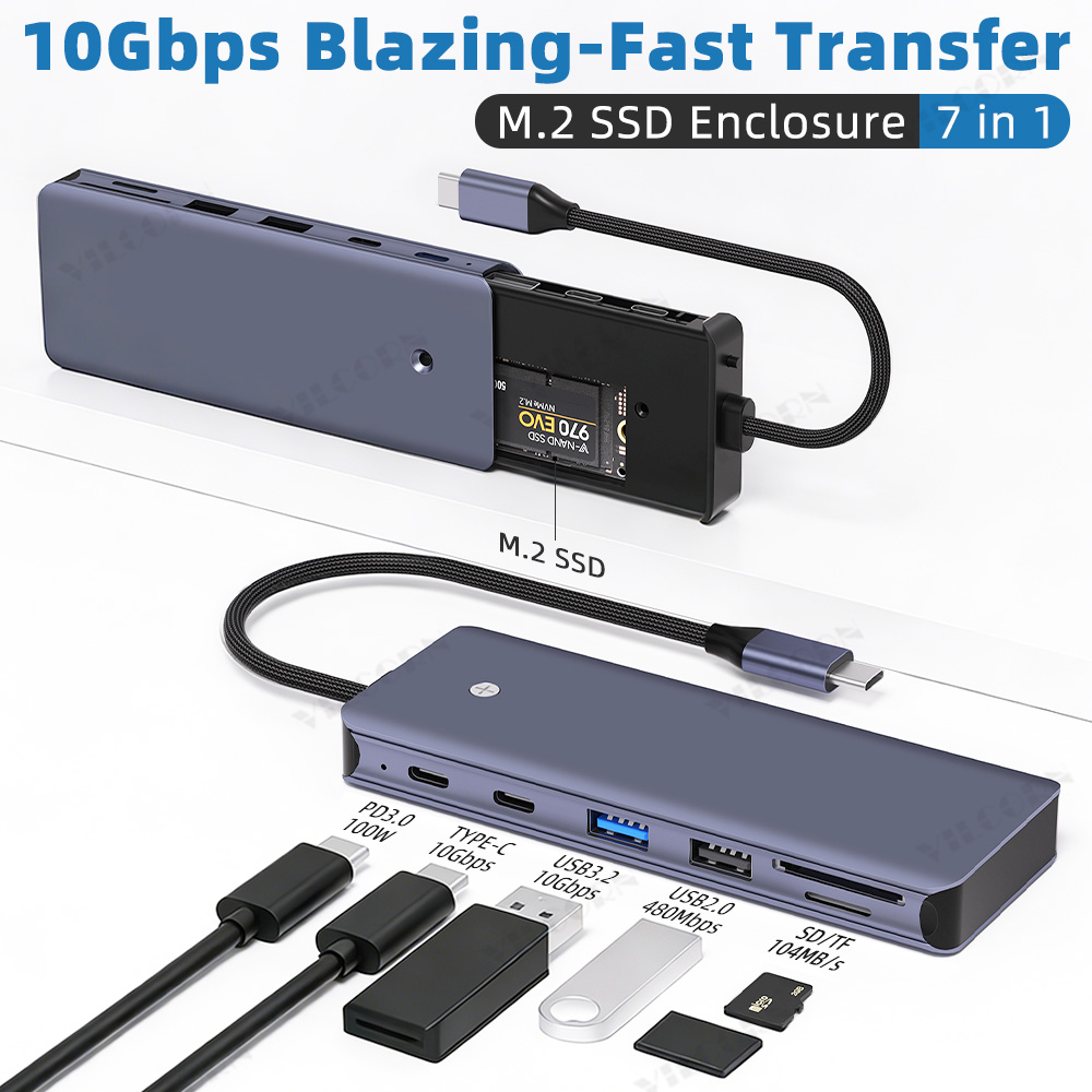 Portable Ssd Enclosure - 7in1 M.2 NVMe SSD 하우징 겸