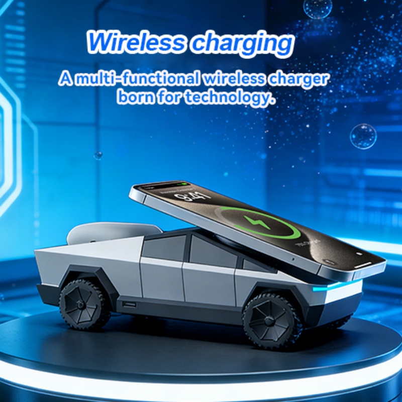Wireless Charger 3 In 1 - 데스크탑 스탠드 3-in-1 사이버독 무선 충전