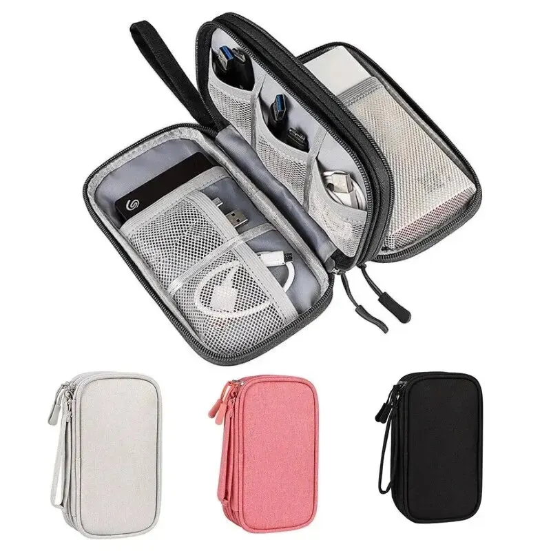 Cable Organizer Bag - 1PCS 그레이/블랙/핑크/네이비 새로운 여행용 정리 가방