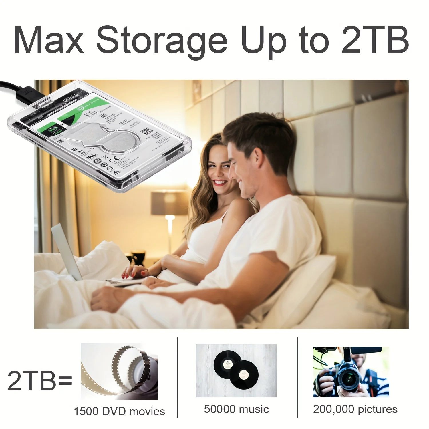 Portable Ssd Enclosure - 투명한 2.5인치 HDD 인클로저 SATA to