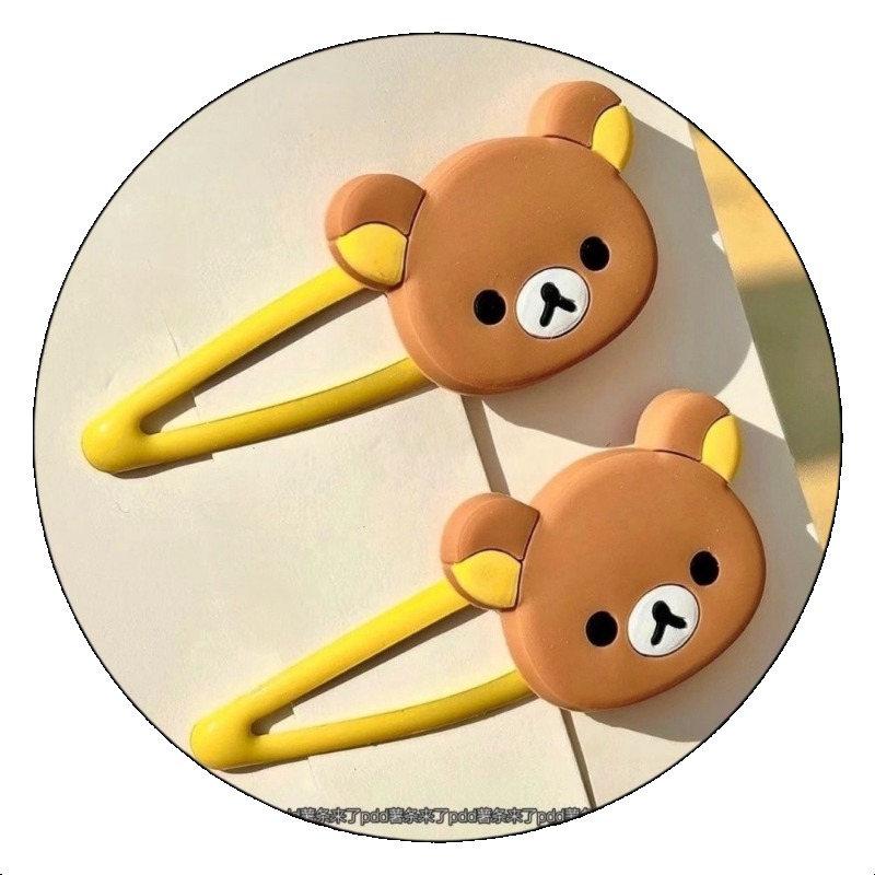 Tech Hair Accessories - 귀여운 리락쿠마 만화 헤어 클립 일본식