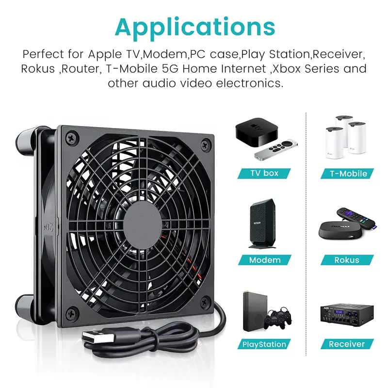Usb Fan Silent - USB 전원 컴퓨터 PC 케이스 팬
