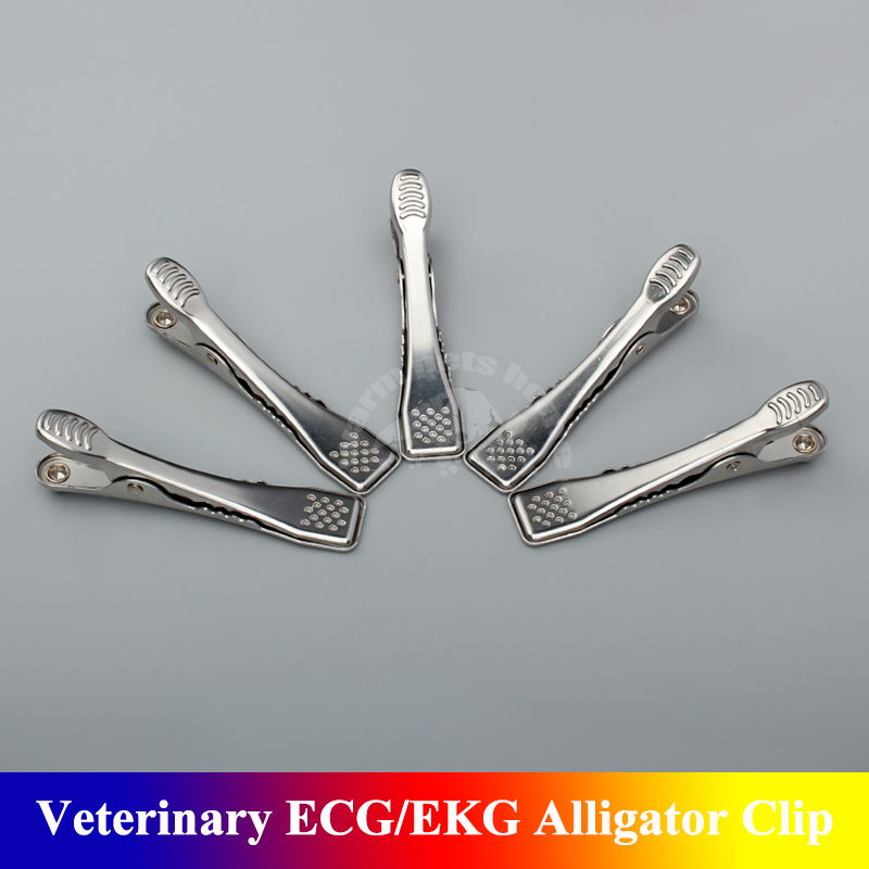 Vet Tech Accessories - 5pcs 수의학 ECG/EKG 악어 클립 재사용