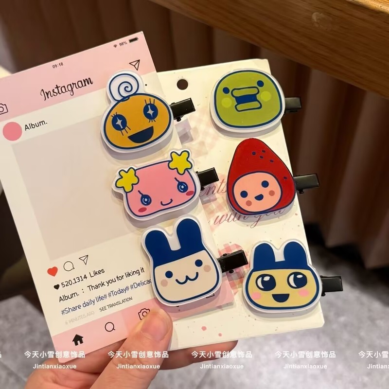 다마고치 시리즈 헤어핀 만화 덕빌 클립 사이드 뱅스 클 - Tech Hair Accessories 리뷰 및 가격