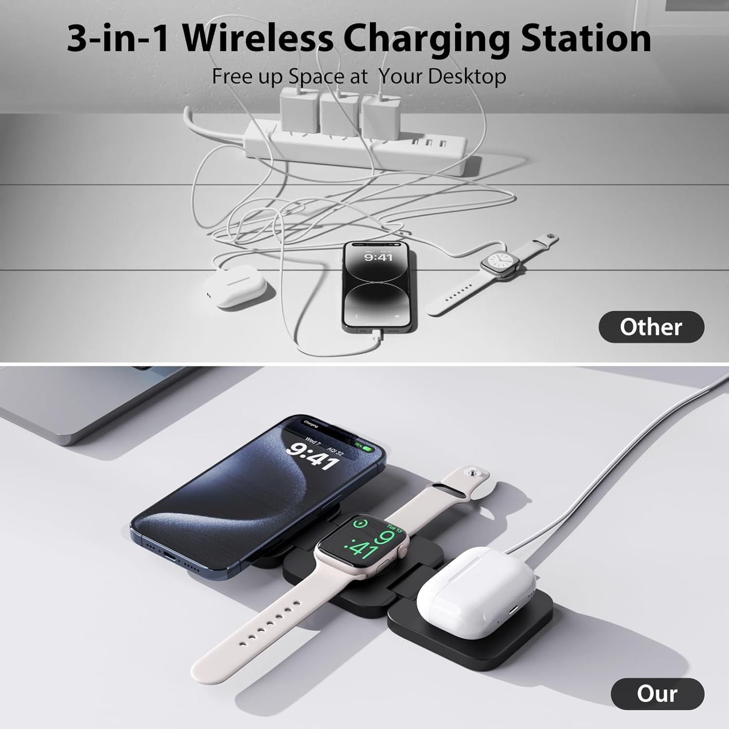 아이폰 16/15/14/13/12, 애플워치 10/9/ - Wireless Charger 3 In 1 리뷰 및 가격