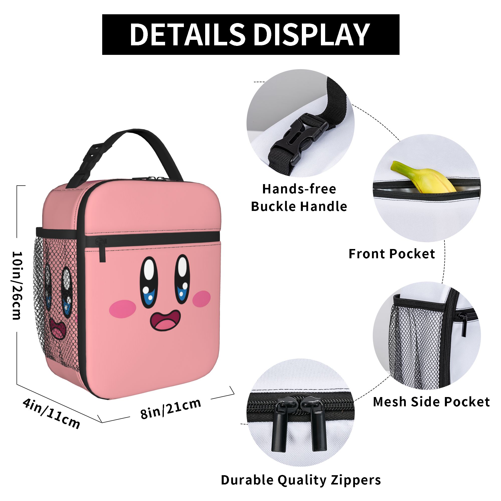 맞춤형 K-Kirbys 재사용 가능한 도시락 상자 방수 - Kawaii Tech Accessories 리뷰 및 가격