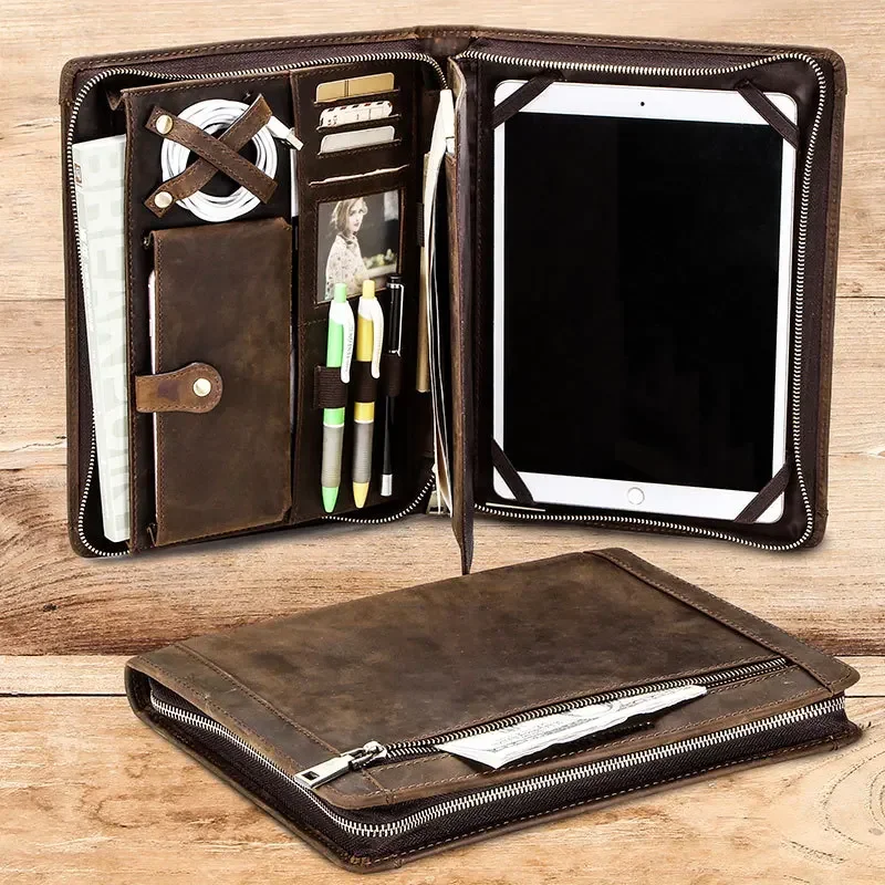 지퍼 펜 슬롯이 있는 애플 아이패드용 가죽 태블릿 보관 - Tech Accessories Types 리뷰 및 가격