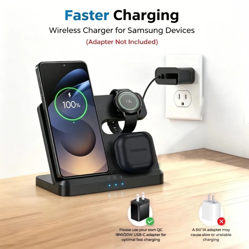 삼성 S26 S25 S24 Z 폴드/플립 7 6 5 4 - Wireless Charger 3 In 1 리뷰 및 가격