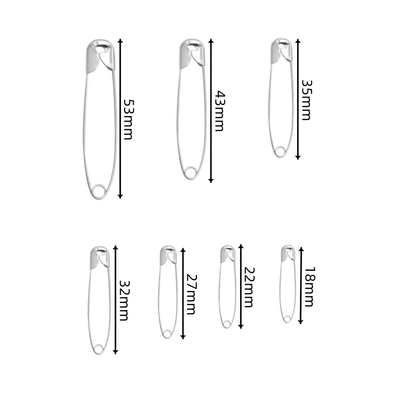 100개/세트 스테인리스 스틸 안전핀 18-53mm 골 - Unique Tech Accessories 리뷰 및 가격