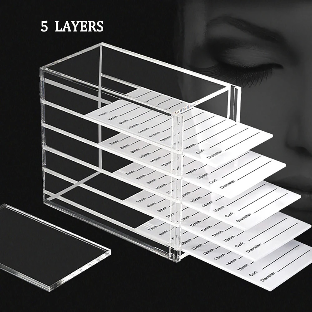 5 레이어 속눈썹 연장 보관 상자 아크릴 팔레트 밍크  - Tech Accessories Stand 리뷰 및 가격