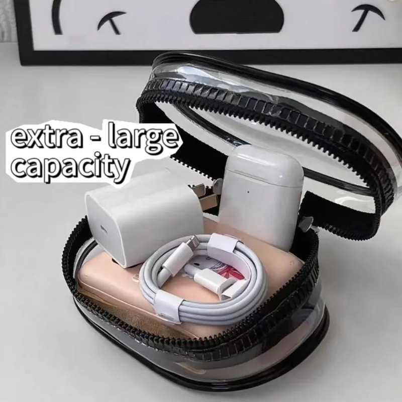 휴대용 여행 방수 데이터 케이블 보관 가방 투명 PVC - Cable Organizer Bag 리뷰 및 가격
