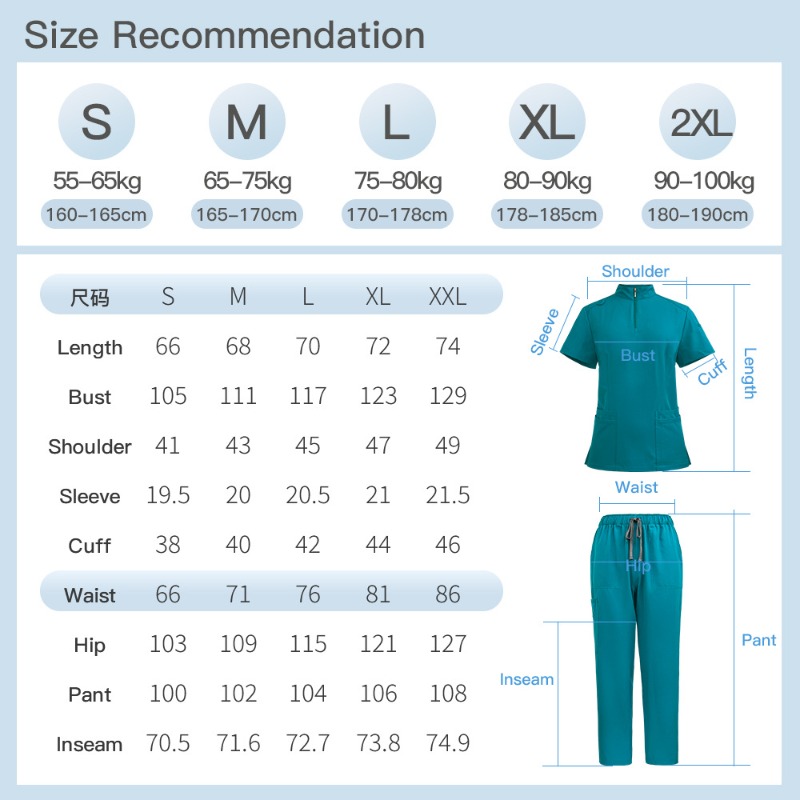 중성적인 의료용 무광 스탠드업 칼라 지퍼 디자인, 의사 - Vet Tech Accessories 리뷰 및 가격