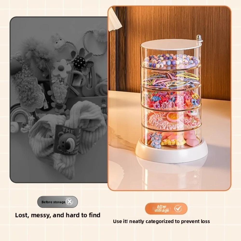 360도 회전 투명 헤어 액세서리 정리함, 컴팩트 플라 - Tech Hair Accessories 리뷰 및 가격