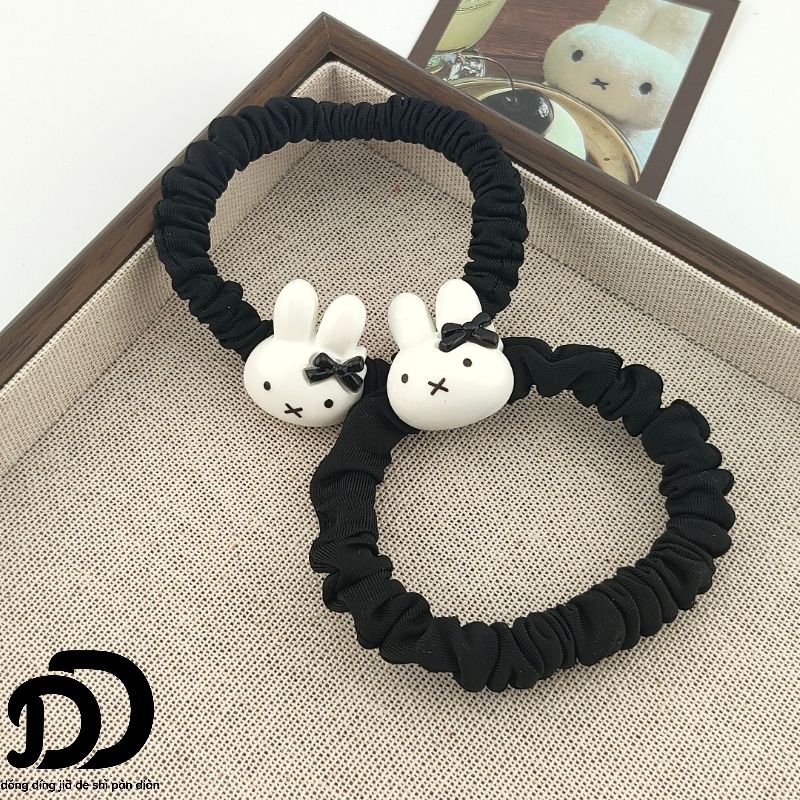 귀여운 미피 토끼 리본 머리끈, 블랙 만화 덕빌 클립  - Tech Hair Accessories 리뷰 및 가격