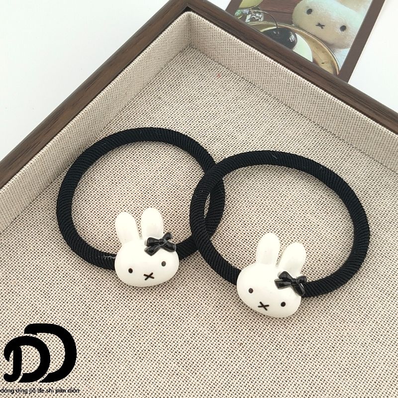 귀여운 미피 토끼 리본 머리끈, 블랙 만화 덕빌 클립  - Tech Hair Accessories 리뷰 및 가격