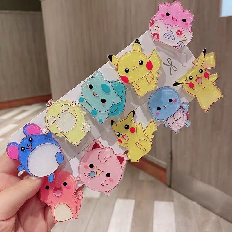 포켓몬 헤어 클립 헤어핀 학생들을 위한 귀여운 헤어 액 - Tech Hair Accessories 리뷰 및 가격