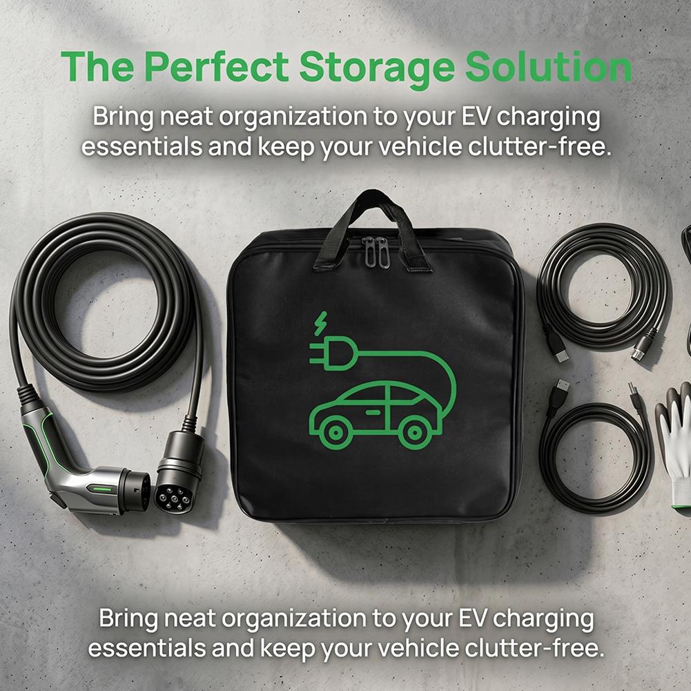 1Pc 새로운 전기 자동차 충전기 보관 가방 방수 자동 - Cable Organizer Bag 리뷰 및 가격