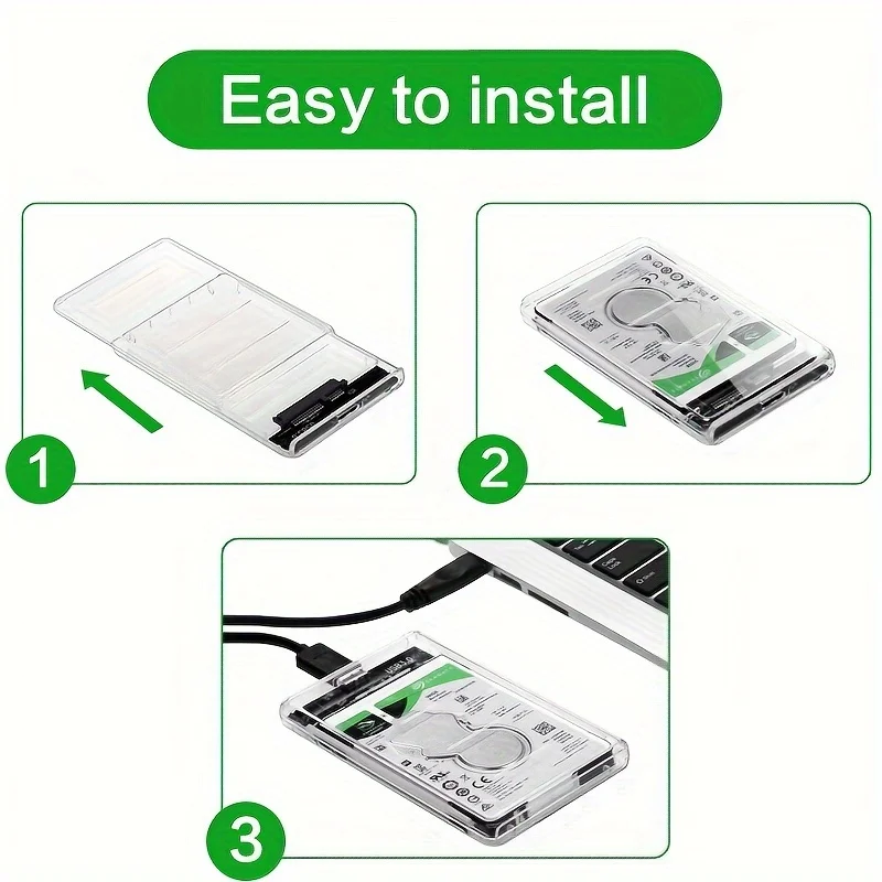 투명한 2.5인치 HDD 인클로저 SATA to USB - Portable Ssd Enclosure 리뷰 및 가격