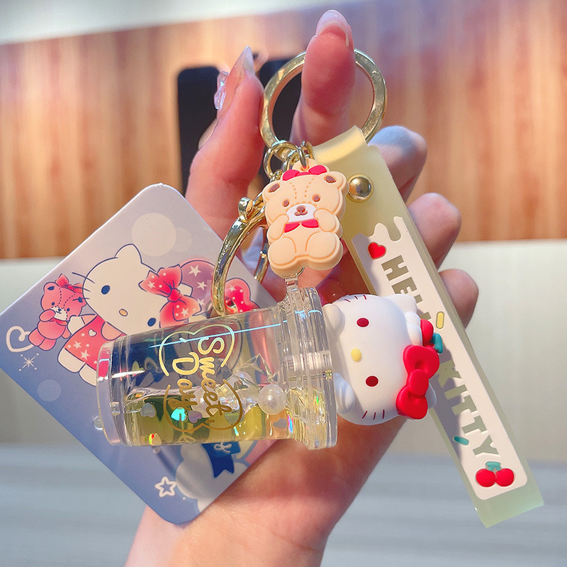 산리오 쿠로미 멜로디 퀵샌드 키체인 귀여운 밀크티 컵  - Kawaii Tech Accessories 리뷰 및 가격