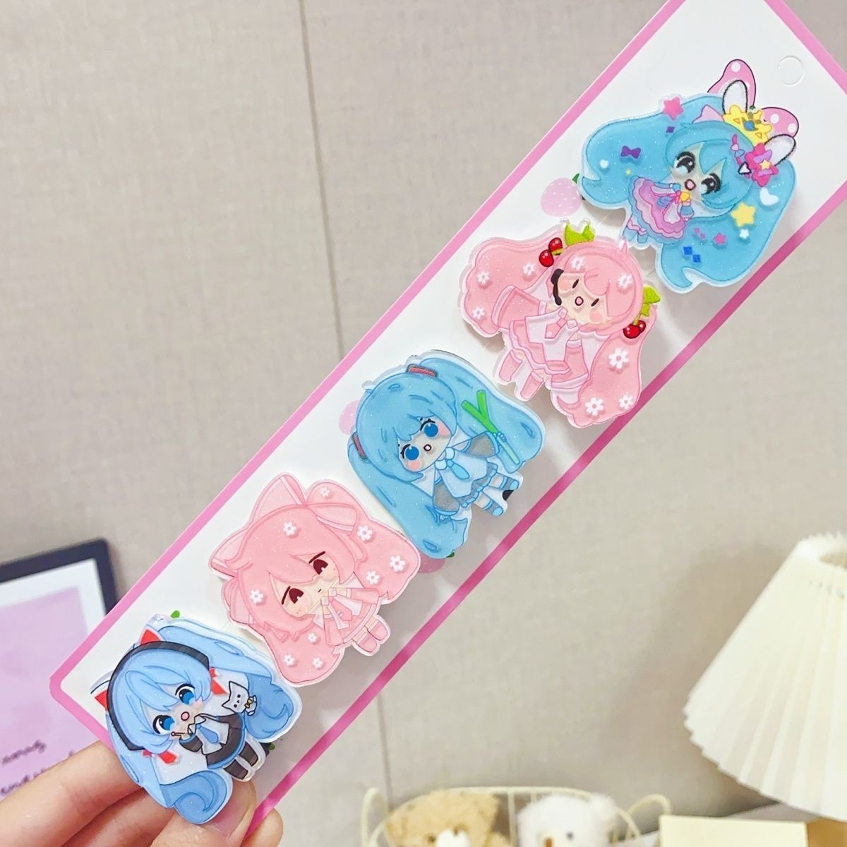 하츠네 미쿠 만화 헤어핀 사이드 클립 귀여운 집게핀,  - Tech Hair Accessories 리뷰 및 가격