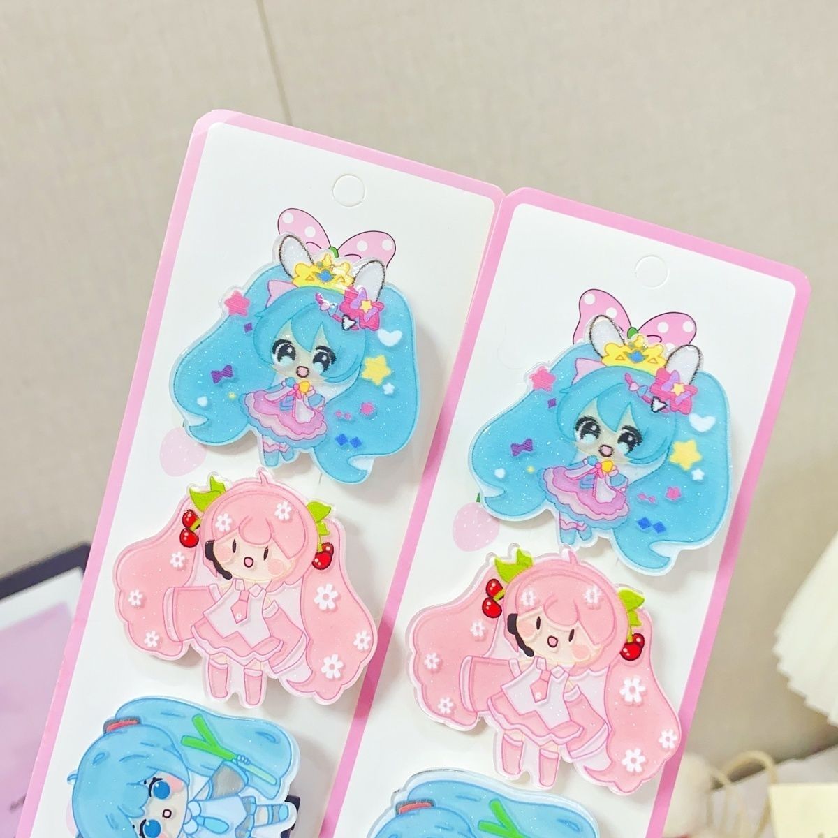 하츠네 미쿠 만화 헤어핀 사이드 클립 귀여운 집게핀,  - Tech Hair Accessories 리뷰 및 가격