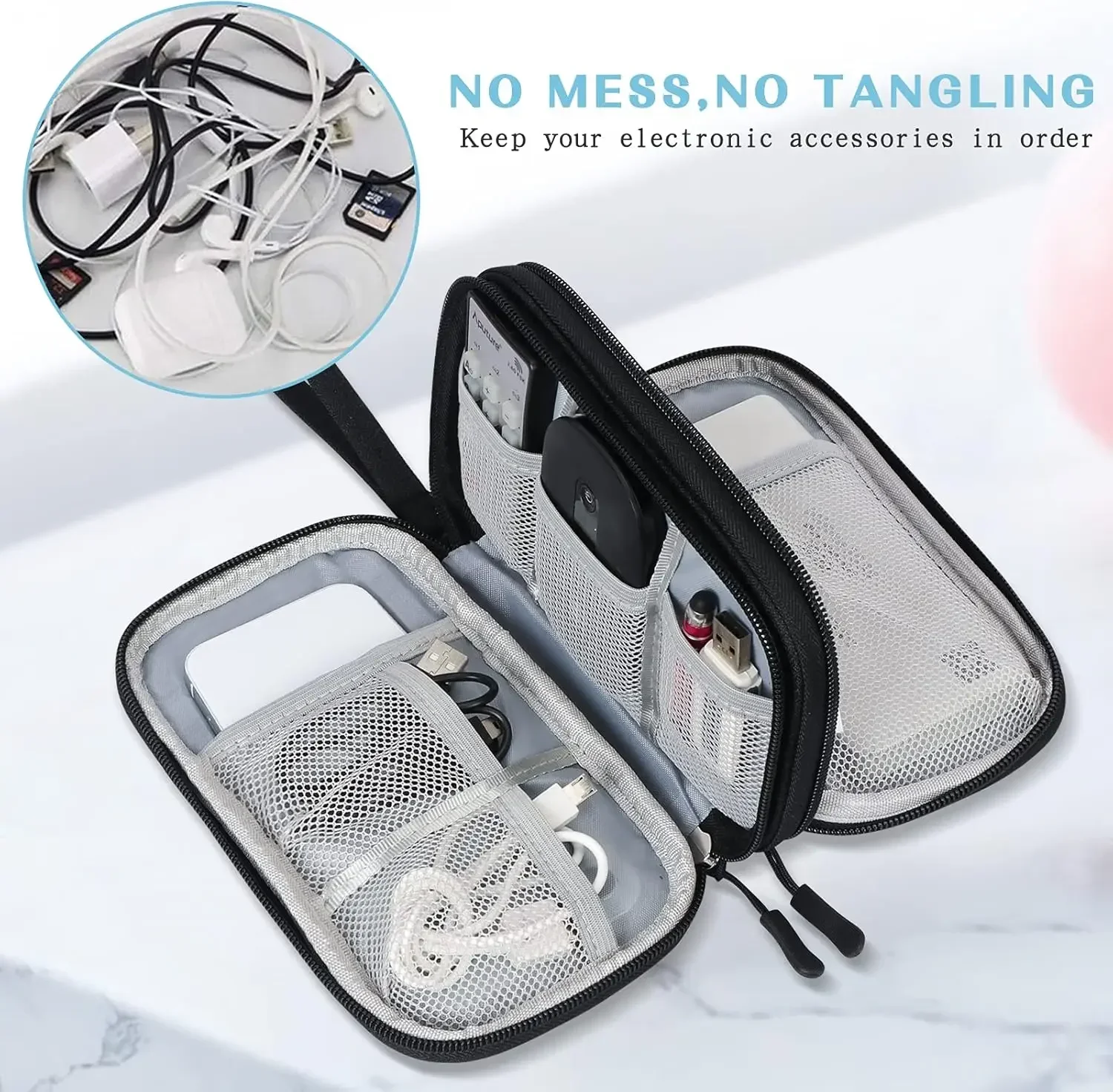 여행용 케이블 가방 휴대용 디지털 보관 파우치 충전기  - Cable Organizer Bag 리뷰 및 가격