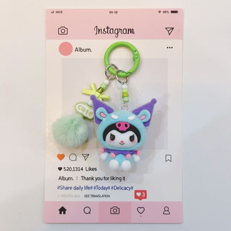 패션 쿠로미 피규어 레진 키체인 귀여운 만화 프린트 3 - Kawaii Tech Accessories 리뷰 및 가격