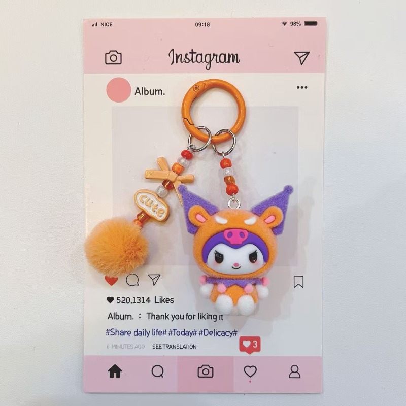 패션 쿠로미 피규어 레진 키체인 귀여운 만화 프린트 3 - Kawaii Tech Accessories 리뷰 및 가격