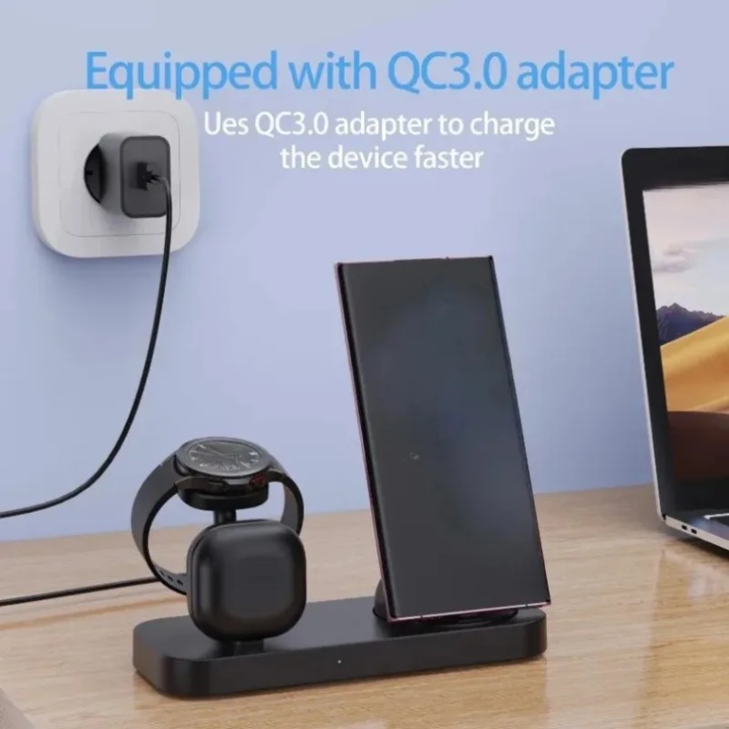 3 in 1 무선 충전기 듀얼 코일 고속 충전 스탠드  - Wireless Charger 3 In 1 리뷰 및 가격