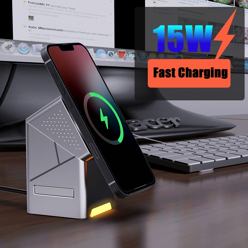 3 in 1 마그네틱 무선 충전기 접이식 15W 고속  - Wireless Charger 3 In 1 리뷰 및 가격