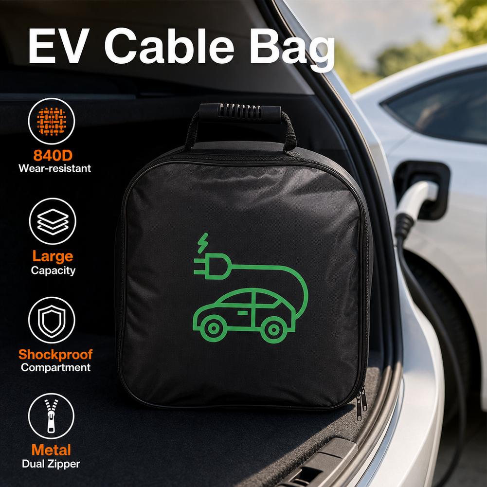 1pc 휴대용 방수 EV 충전기 보관 가방(손잡이 포함 - Cable Organizer Bag 리뷰 및 가격
