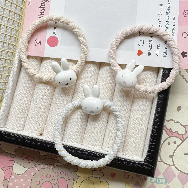 새로운 미피 토끼 만화 머리끈 귀여운 카와이 달콤한 헤 - Tech Hair Accessories 리뷰 및 가격